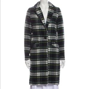 Rachel Zoe Plaid Print Coat S